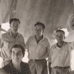 1950 - שרת העבודה בסיור בנגב עם אנשי מע"צ 